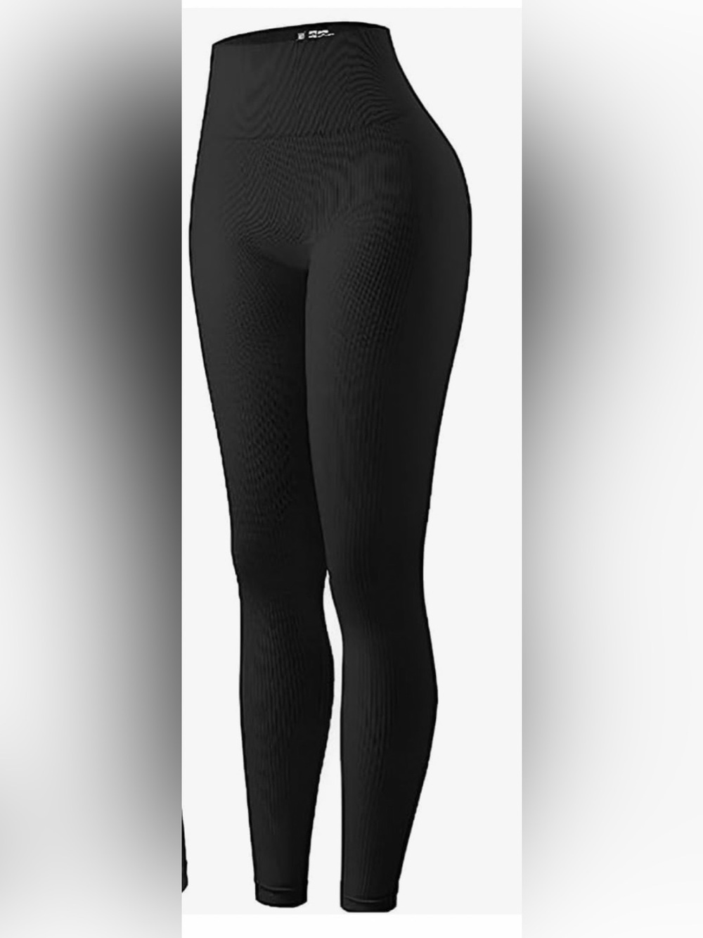 Black Ribbed Knit Leggings